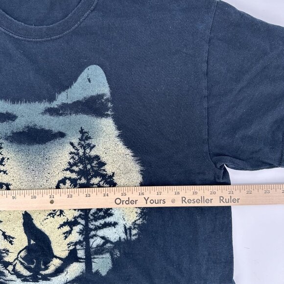 Vintage Lost Creek Outfitters T-Shirt Forest Wolf Graphic Tee Outdoors Black Lar - Picture 3 of 8